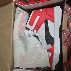 Kids Red and White Sneakers